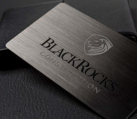 تصویر کارت ویزیت فلزی blackRocks 