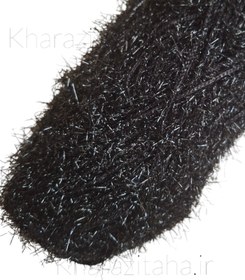 تصویر کاموا سوزنی مشکی نیم کیلو(پنج عددی)