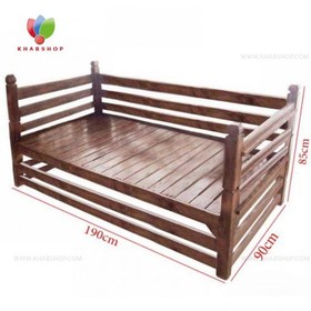 تصویر تخت سنتی چوبی 190*90 کد 272 