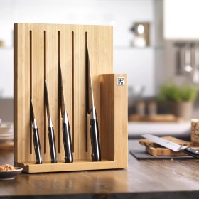 تصویر سرویس چاقو زولینگ ۶پارچه مدل پرو با استند بامبو مگنتی zwilling pro 6 pcs knife set 