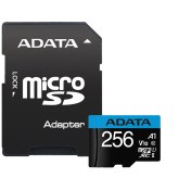 تصویر رم میکرو 256 گیگ ای دیتا ADATA Premier U1 C10 V10 100MB/s + خشاب ADATA Premier U1 C10 V10 100MB/s Memory Card With Adapter