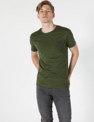 تصویر تی شرت آستین کوتاه سبز مردانه کولینز کد:CL1054895 