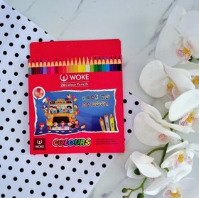 تصویر مدادرنگی ۲۴ رنگ شش ضلعی Woke 