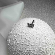 تصویر پیرسینگ گوش بالماسکه نقره ای جواهری کد ۱۰۰ 