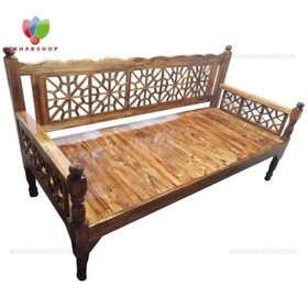 تصویر تخت سنتی چوبی 80*180 کد 282 