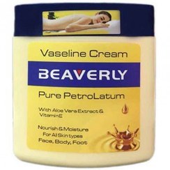 تصویر کرم وازلین اصل نرم کننده قوی آبرسانی پوست بورلی انگلیسی Vaseline Cream BEAVERLY 250g