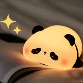 تصویر چراغ خواب سیلیکونی پاندا ضربه ای (وارداتی) Panda impact silicone sleeping lamp (imported)