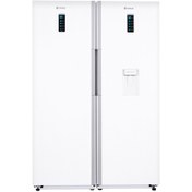 تصویر یخچال فریزر دوقلو اسنوا سری هایپر 38 فوت مدل SN6-SN5-1219 Snowa SN6-SN5-1219SS twin Refrigerator 38ft