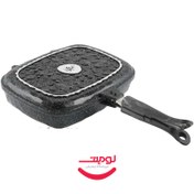 تصویر تابه دوطرفه گرانیتی لایف اسمایل مدل FLCMST2-32 – سایز 32 – رنگ مشکی 