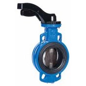 تصویر شیر پروانه ای اهرمی 1/2 2 اینچ PN16 دیسک استیل میراب WAFER BUTTERFLY VALVE 2 1/2" PN16 GGG40 MIRAB