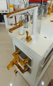 تصویر شیرآلات ست کامل طوفان فلز طرح توسکا سفید طلایی 