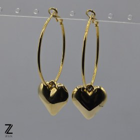 تصویر گوشواره آویز قلب کد ۱۱۷۶ 