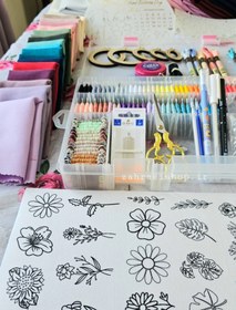 تصویر پک کامل وسایل گلدوزی با دست 