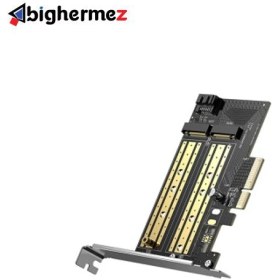 تصویر مبدل M.2 M-Key+M.2 B-Key به PCle 3.0 4X یوگرین مدل CM302-70504 