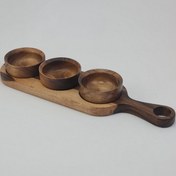 تصویر تخته سرو آجیل و تنقلات چوبی مدل Walnut Feast 