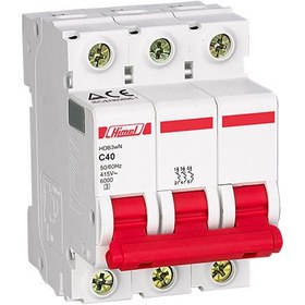 تصویر کلید مینیاتوری هیمل مدل EN/IEC60898-1 (10 آمپر*3P) 