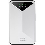 تصویر مودم جیبی 4G/LTE پرودو Porodo 4G LTE & WiFi 6 Pocket Router PD-PT4GRWD-WH Porodo portable MiFi 3G/4G Router CAT4 V2 without Display