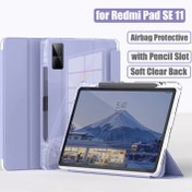 تصویر کیف کلاسوری اسمارت جا قلم دار مناسب برای تبلت شیائومی Redmi Pad SE 11 inch - یاسی Redmi Pad SE 11 inch