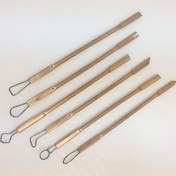 تصویر ابزار مجسمه سازی فلزی دسته باریک بسته ۶ عددی 