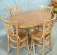 تصویر ست میز و صندلی ناهار خوری ۴ نفره کد 9510 از چوب راش 