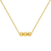 تصویر گردنبند طلا 18 عیار طرح البرنادو گوی سه تایی 