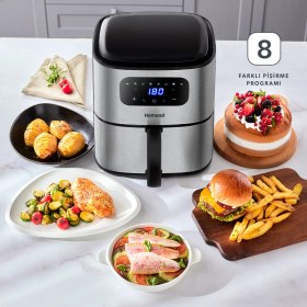 تصویر سرخکن بدون روغن Homend ترکیه مدل Airfryday 2503H مجهز به Wifi Homend Airfrday 2503H 4,2 Litre Smart Airfryer (Wi-Fi Control )