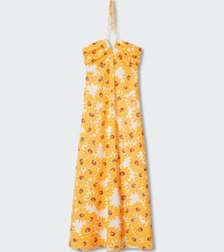 تصویر پیراهن رسمی زنانه زرد برند mango 37081308 ا Çiçekli Pamuklu Elbise Çiçekli Pamuklu Elbise