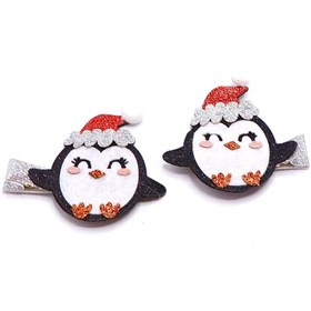 تصویر گل سر طرح پنگوئن دوتایی Mix کد 002490 