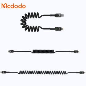 تصویر کابل USB-C به لایتنینگ مک دودو مدل CA-1960 Type-C to Lightning PD طول 1.8 متر ا Mcdodo CA-1960 Type-C to Lightning PD Data Coiled Cable 1.8m Mcdodo CA-1960 Type-C to Lightning PD Data Coiled Cable 1.8m