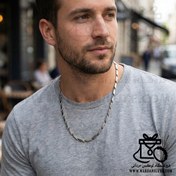 تصویر گردنبند استیل کبریتی مردانه 