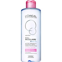 تصویر محلول پاک کننده لورآل مدل Normal to Dry Skin حجم 400 میلی لیتر                             Loreal Micellar Water For Normal to Dry Skin 400ml 