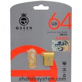 تصویر فلش مموری کوئین تک مدل NANO ظرفیت 64 گیگابایت Flash memory queen Tech Nano 64 Gb