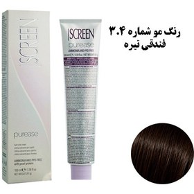 تصویر رنگ موی پیوریس اسکرین (بدون آمونياک و ppd)شماره (3R) 3.4 – فندقی تیره 