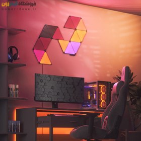 تصویر پنل روشنایی مثلثی مشکی هوشمند 15 تکه / 18 تکه / 21 تکه نانولیف لیمیتید ادیشن Nanoleaf Shapes Limited Edition Ultra Black Triangles Smarter Kit (15 / 18 / 21 Panels) 