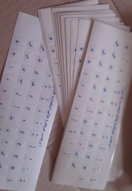 تصویر لیبل کیبورد فارسی شفاف 