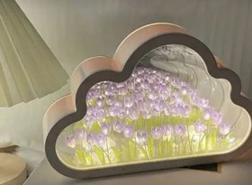 تصویر آینه بینهایت طرح ابر و گل - ۲۰سانت Infinity mirror of cloud and flower design