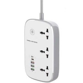 تصویر چند راهی برق و شارژر هوشمند 4 پورت الدنیو Ldnio Smart Power Strip SCW3451 