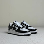 تصویر کفش بیپ استا (BAPE STA) مدل Panda براق مشکی و سفید 