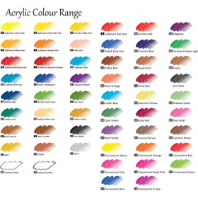 تصویر رنگ اکریلیک وستا 75 میل کد 53 و 66 و 68 