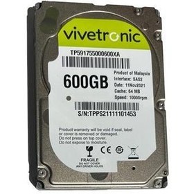 تصویر هارد سرور ویوترونیک ظرفیت 600 گیگابایت 2.5 اینچ Vivetronic 600GB 10K SAS Internal Hard Server