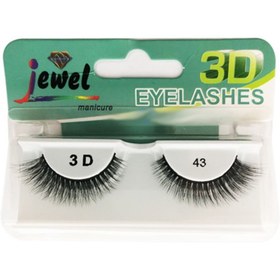 تصویر مژه جفتی جول مدل 3D شماره 43 جول Jewel 3D Eyelashes, No.43 