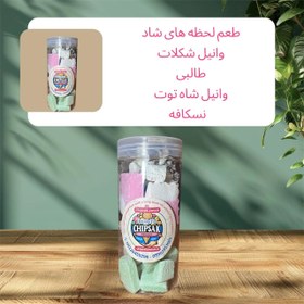 تصویر بستنی خشک چیپسک سوییت با طعم طالبی ,وانیل شکلات , وانیل توت فرنگی ,نسکافه - بزرگ Chipsak Sweet dry ice cream with melon flavor, chocolate vanilla, strawberry vanilla, Nescafe