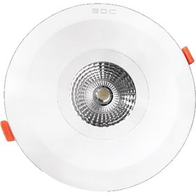 تصویر چراغ سقفی 7 وات لنزدار گرد توکار COB آفتابی ای دی سی Indoor Circular ceiling lighting 7 W COB Warm white EDC