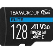 تصویر رم میکرو ۱۲۸ گیگ تیم گروپ TeamGroup Elite A1 V30 U3 C10 90MB/s 