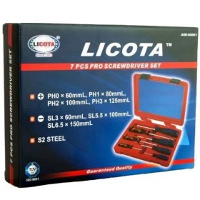 تصویر پیچ گوشتی لیکوتا مدل ASD-500K01 LICOTA 7 PCS PRO SCREWDRIVER SET ASD-500K1 OIL RESISTANT