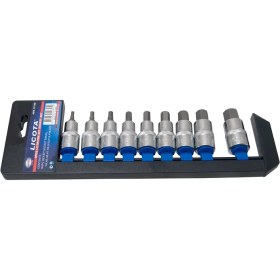 تصویر مجموعه 9 عددی آلن بکس لیکوتا مدل ABS-12120 Licota 9 PCS 1/2 DR HEX BIT SOCKET SET Model ABS-12120