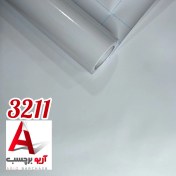 تصویر برچسب کابینت سفید هایگلاس اکلیلی کد 3211 