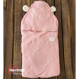 تصویر پتو قنداق نوزاد رنگ صورتی 