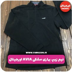 تصویر نیم زیپ بهاری مشکی AVIA اورجینال 