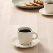 تصویر فنجان نعلبکی اسپرسو بژ ایکیا مدل FARGKLAR 